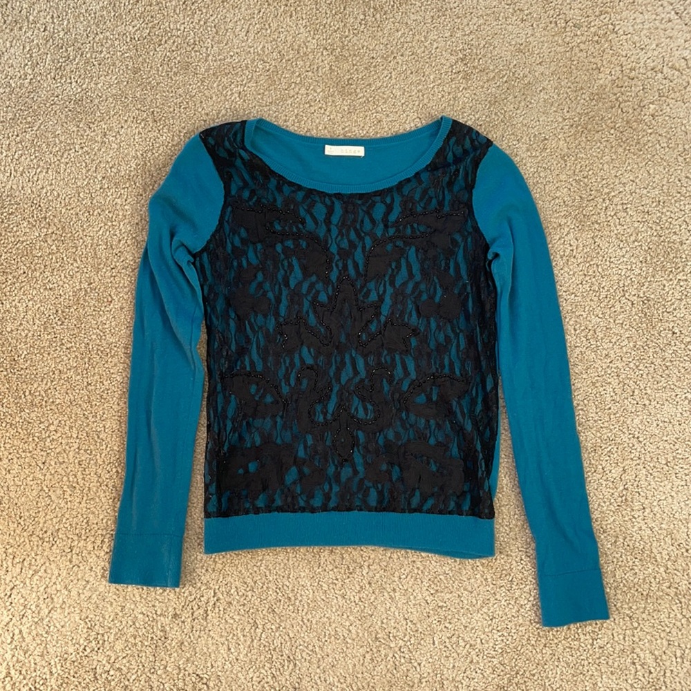 Hinge (SM) Blue Sequence Sweater